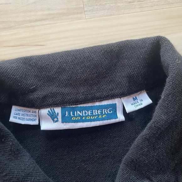 J Lindeberg Mens M Black Polo Early Vintage - Picture 3 of 5